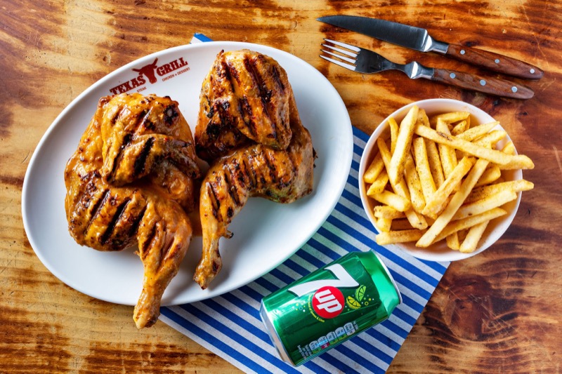 Whole chicken meal with fries